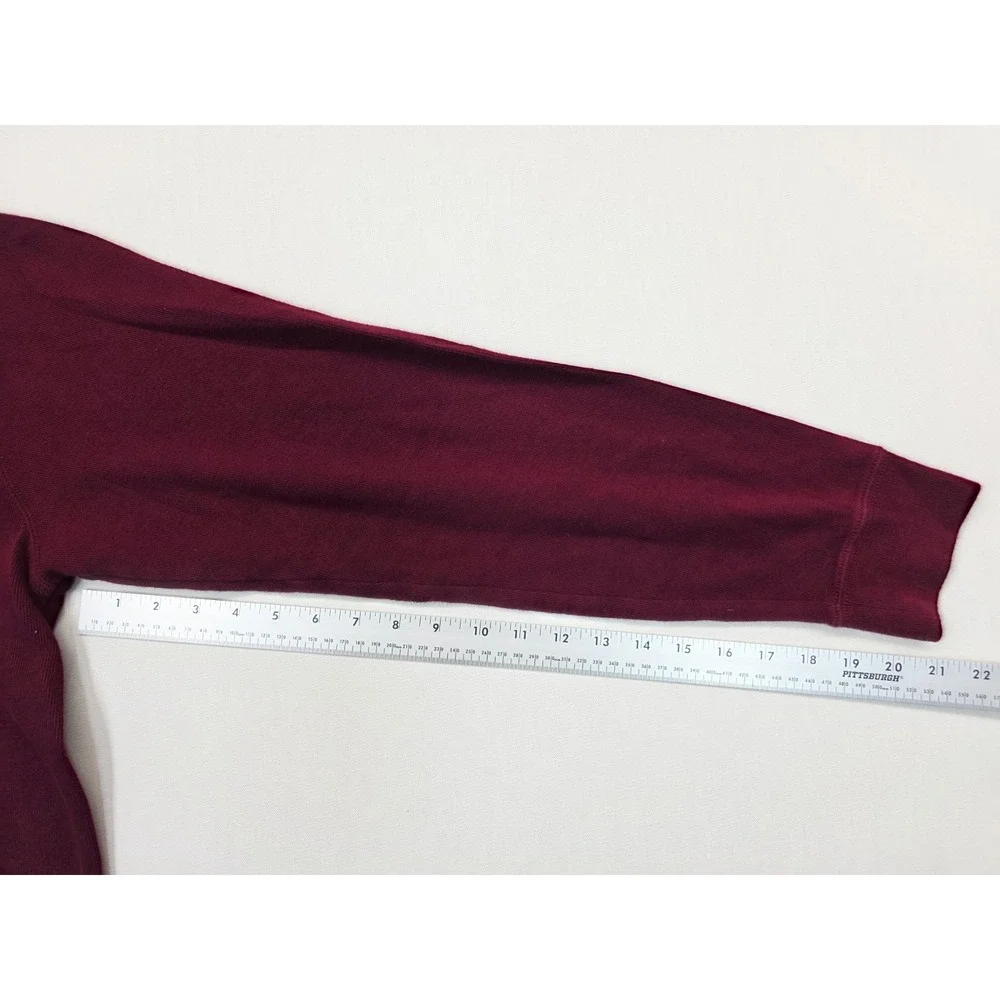 Polo Ralph Lauren Estate Rib‎ Quarter Zip Sweater Men's Large Burgundy Cotton